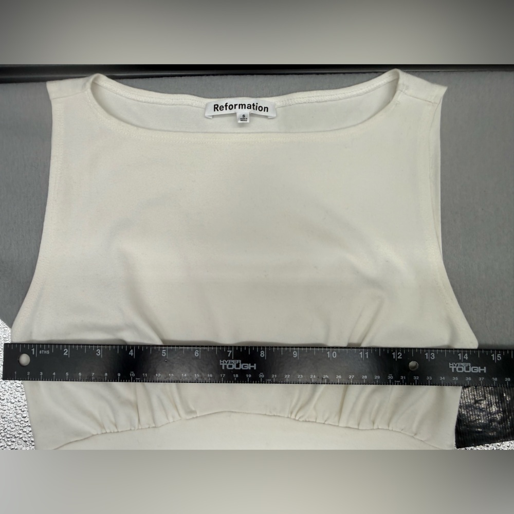 Reformation White Sleeveless Midi Dress - Picture 8 of 9